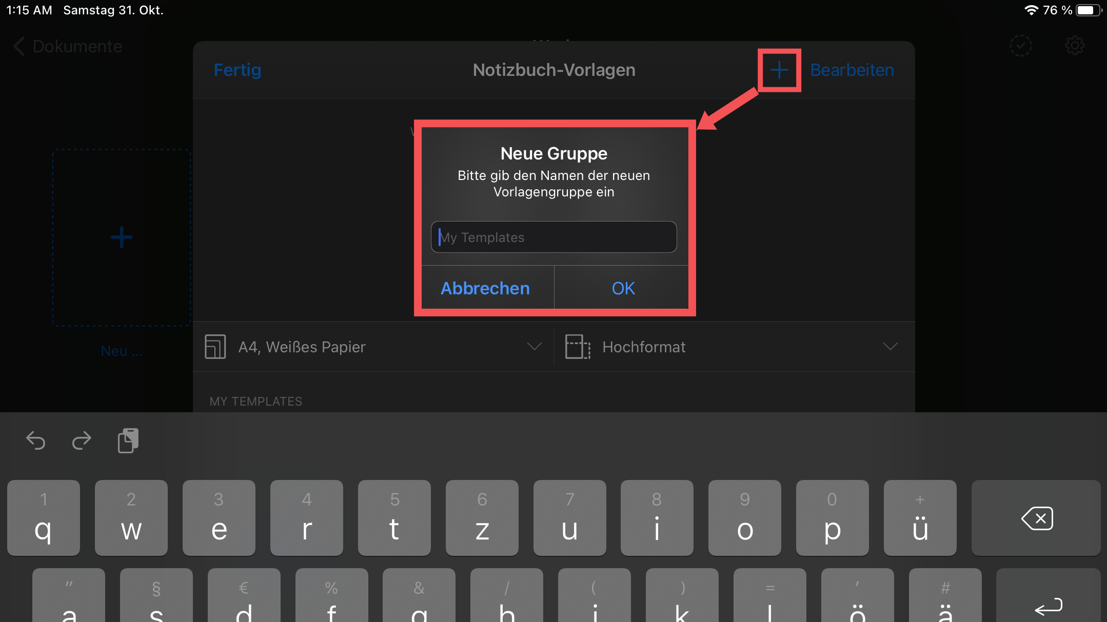 GoodNotes Eigene Vorlagen erstellen CHIP